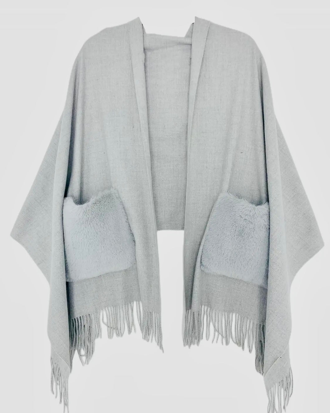 Cape, Cashmere Blend, Light Grey